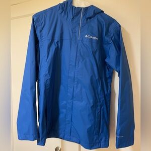 Blue Columbia rain jacket
